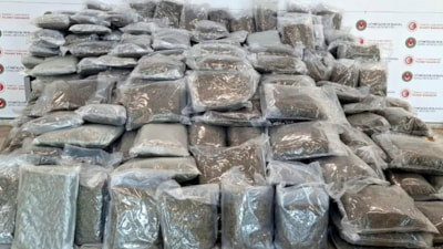 Edirne'de 287 kilo 910 gram esrar ele geçirildi