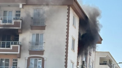 Kilis’te apartman dairesinde yangın
