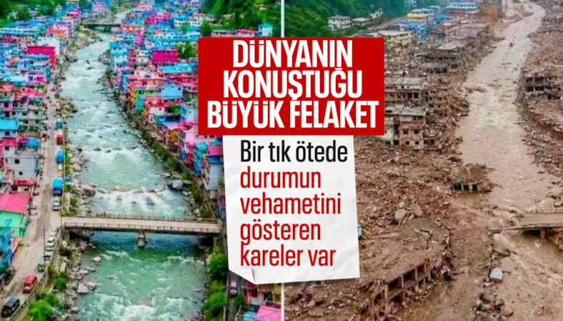 Nepal'de hasarın boyutunu gösteren görüntüler peş peşe geldi: Köyler yok oldu