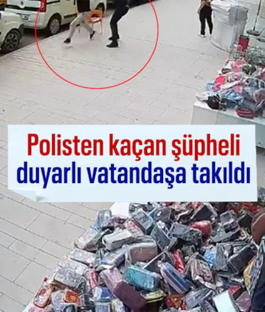 Malatya'da polisten kaçmak isterken duyarlı vatandaşa takıldı