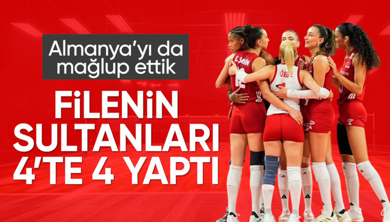 A Milli Kadın Voleybol Takımı, Almanya'yı devirdi