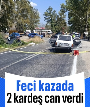 Manisa'da trafik kazasında 2 kardeş öldü