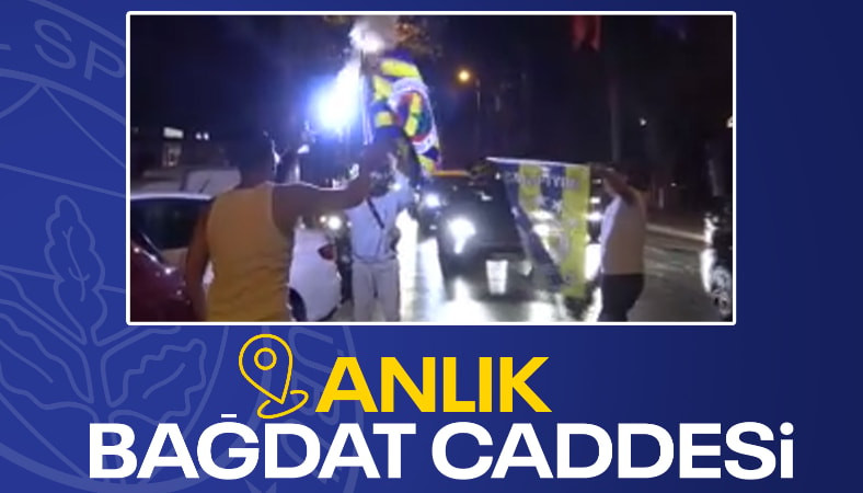 Fenerbahçe'nin zaferi sonrası Bağdat Caddesi'nde büyük coşku