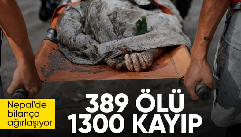 Nepal'deki sel felaketinde can kaybı 389'a ulaştı
