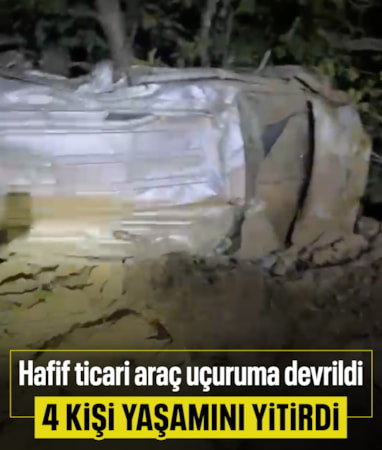 Bingöl'de uçuruma yuvarlanan araç 4 kişiye mezar oldu