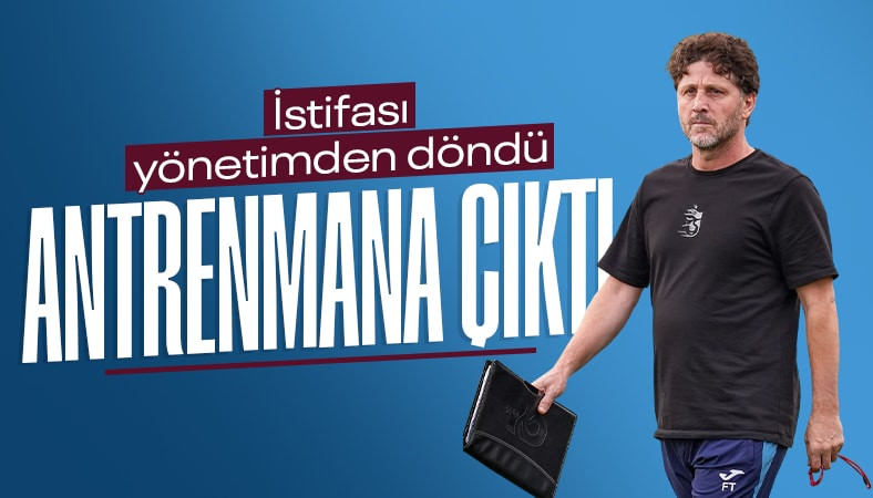 Trabzonspor'da Fatih Tekke gelişmesi: Antrenmana çıktı!
