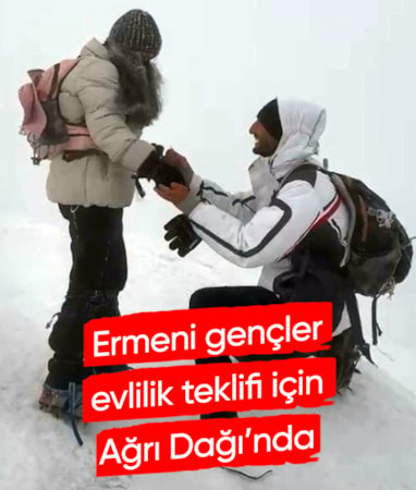Ermenistan'dan gelen gençlerden Ağrı Dağı'nda evlilik teklifi