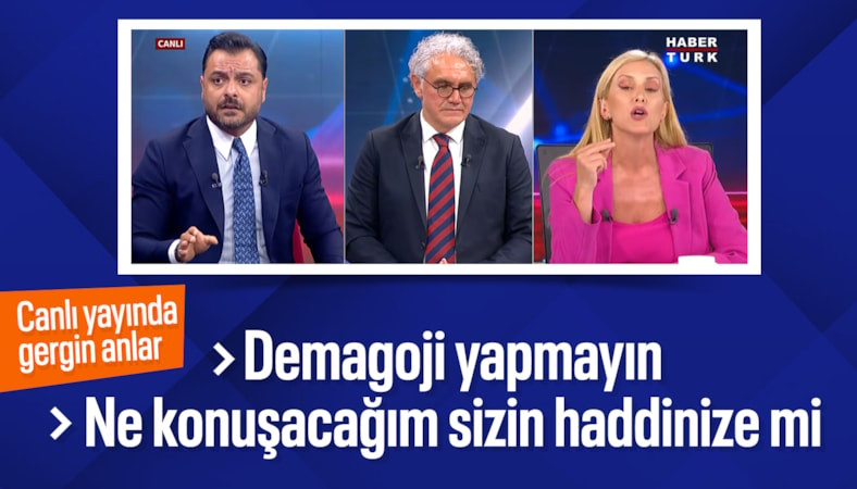 Canlı yayında İYİ Parti yöneticisi İpek Özkal ile avukat Ertuğrul Akar arasında gerilim