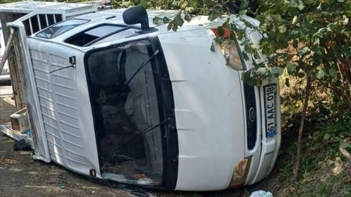 Giresun’da fındık işçilerini taşıyan kamyonet devrildi: 14 yaralı