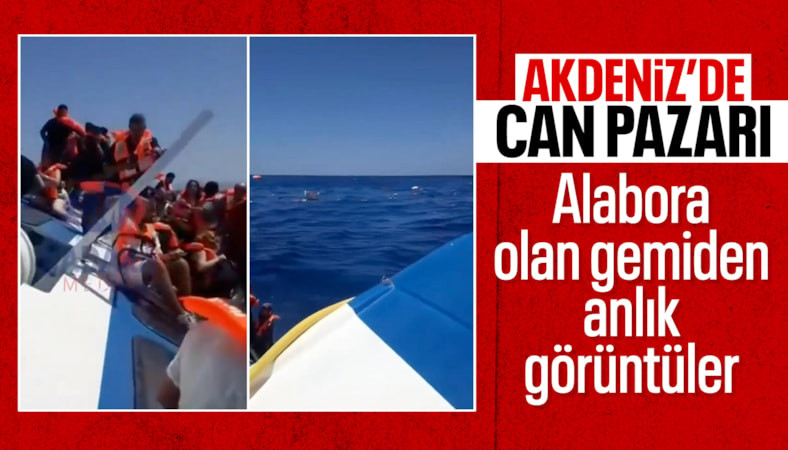 Girne açıklarında batan gemiden bir yolcunun çektiği video ortaya çıktı