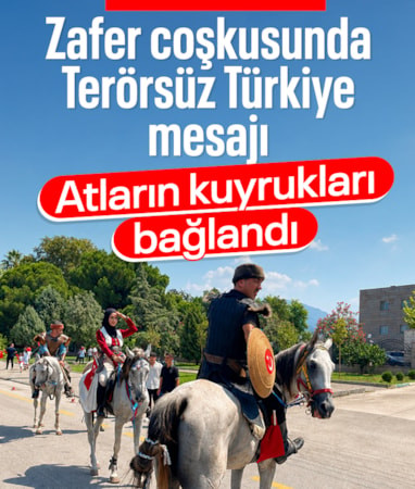 Osmaniye’de atların kuyrukları bağlandı : Terörsüz Türkiye kararlılığı vurgulandı