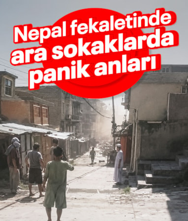 Nepal'deki felaketin, ara sokakları: Selin ilerleyişi görüntülendi