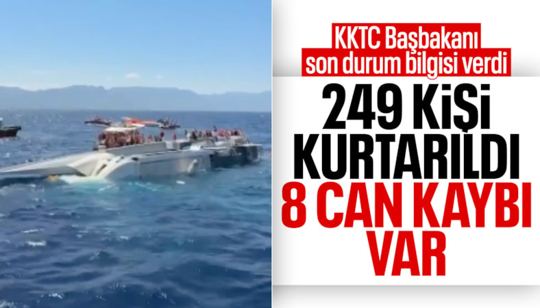 Girne'de yolcu gemisi battı: 8 kişi hayatını kaybetti