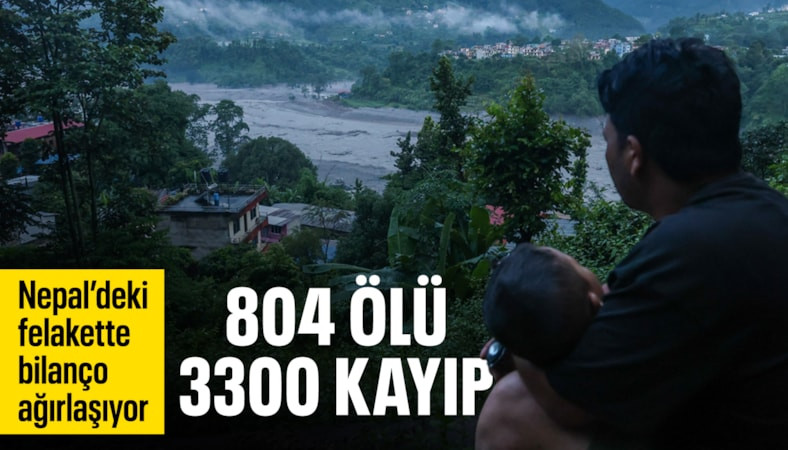 Nepal'de sel felaketinde ölenlerin sayısı 804'e yükseldi
