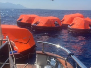 Girne'deki gemi kazasında batma anı görüntülendi