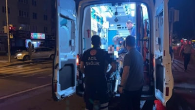 Kayseri'de yaralı halde tramvaya sığındı