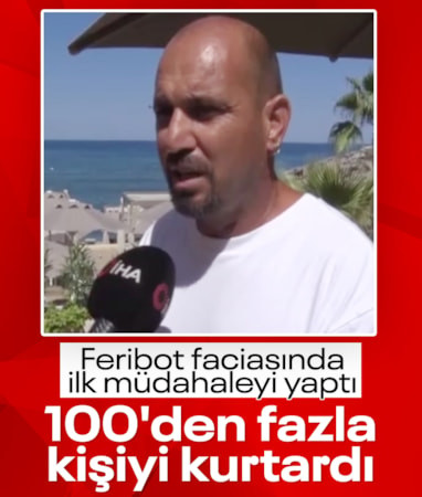 Girne'deki feribot faciasında ilk müdahaleyi yaptı: 100'den fazla kişiyi kurtardı