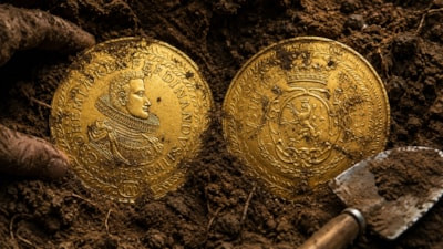 400 yıldır toprağa gömülüydü; Dev sikkeye sonunda ulaşıldı! Değeri şoke etti....