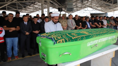 Girne'deki gemide hayatını kaybeden Nihat Balyemez için cenaze töreni