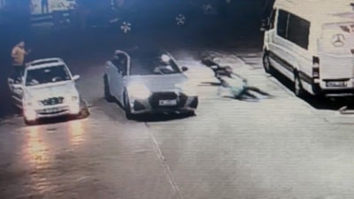 Edirne'de tartıştığı 2 kişiye otomobiliyle çarpan şüpheli sınır kapısında yakalandı