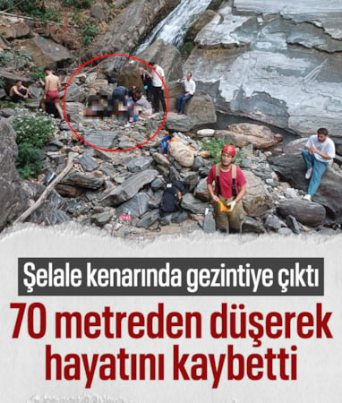 Bursa'da ayağı kayan kadın 70 metreden düşerek can verdi