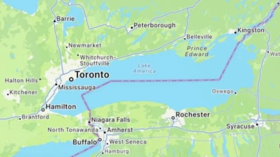 Apple, ABD'deki haritalarında Ontario Gölü'nü 'Amerika Gölü' olarak gösterdi