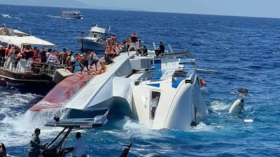 Girne'de batan geminin enkazına ulaşıldı