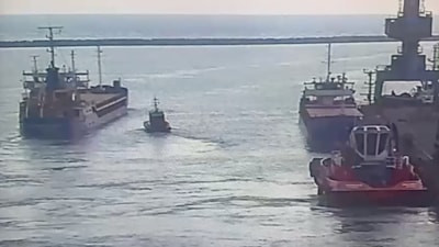 Silivri açıklarında batan geminin, limandan ayrılış görüntülerine ulaşıldı
