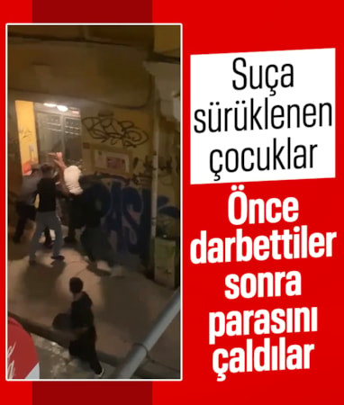 İstanbul'da 4 çocuk, sokak ortasında darbettikleri adamın 2 bin lirasını çaldı