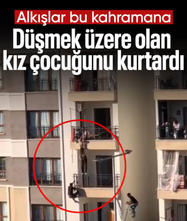 Diyarbakır'da genç kız balkonda asılı kaldı: Korkulukları tırmanarak kurtardı