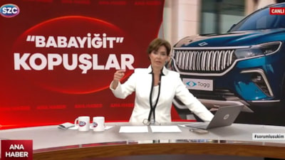 Özlem Gürses'ten canlı yayında Togg gafı