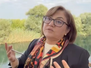 Fatma Şahin, Karkamış Kuş Cenneti'nde incelemelerde bulundu: Şuraya bakınca dilim tutuluyor