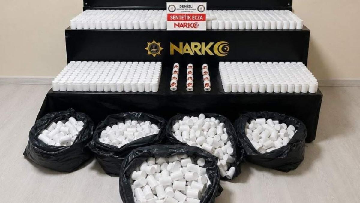 Denizli’de 104 bin 870 sentetik ecza hapı ele geçirildi: 4 tutuklama