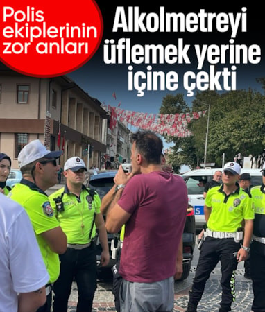 Edirne'de otomobiliyle kaza yapan şahıs polis ekiplerine zor anlar yaşattı