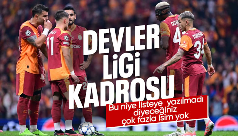 Galatasaray, Şampiyonlar Ligi kadrosunu açıkladı