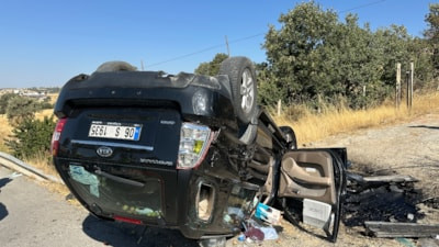 Uşak’ta takla atan otomobilin sürücüsü hayatını kaybetti