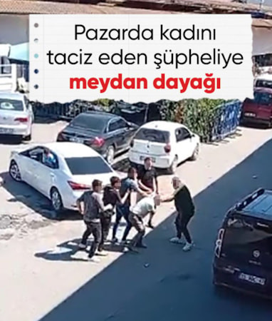 Samsun'da bir kadını taciz ettiği iddia edilen adama meydan dayağı atıldı