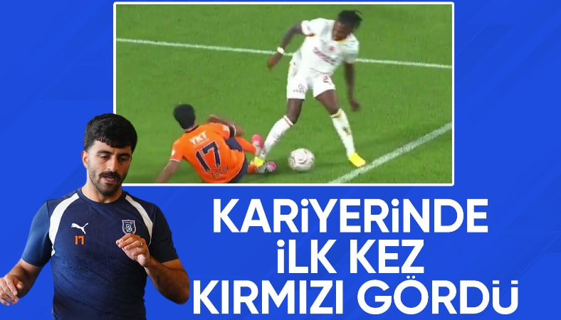 Başakşehir’de Umut Bozok kırmızı kart gördü!