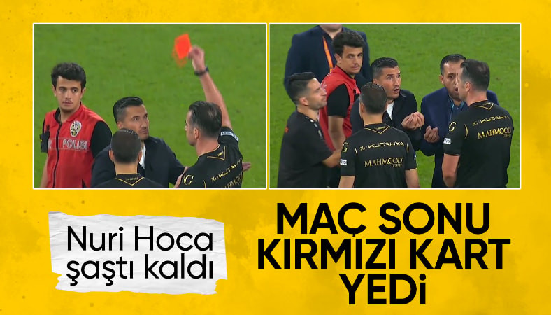 Nuri Şahin, maç sonunda kırmızı kart gördü