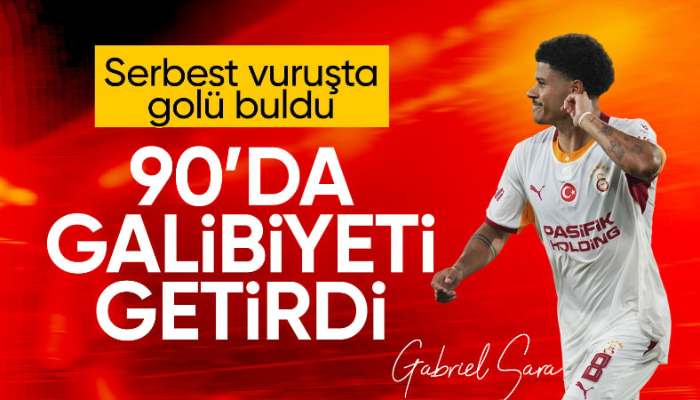 Galatasaray’da galibiyet golü Gabriel Sara’dan geldi