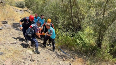 Yozgat'ta dere yatağına düşen vatandaş kurtarıldı