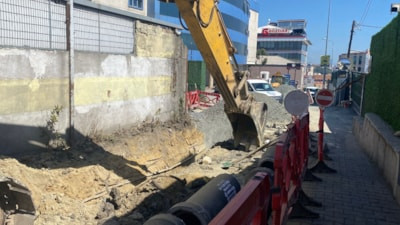 Eyüpsultan'da İSKİ çalışması sırasında doğalgaz borusu patladı