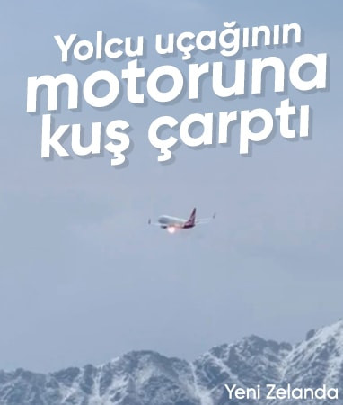 Yeni Zelanda'da yolcu uçağının motorunda alev paniği