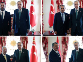 Cumhurbaşkanı Erdoğan, 4 büyük kulübün başkanlarını Dolmabahçe'de kabul etti