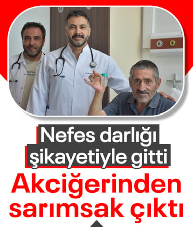 Afyonkarahisar'da nefes darlığı şikayetiyle hastaneye gitti: Akciğerinden sarımsak çıktı