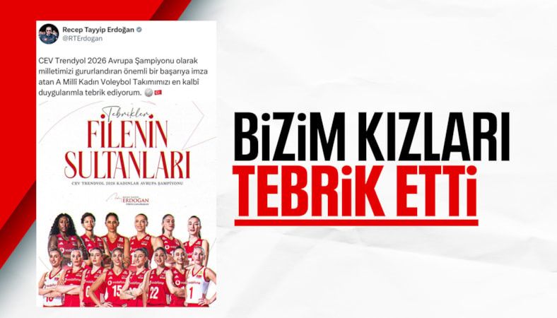 Cumhurbaşkanı Erdoğan'dan Filenin Sultanları'na tebrik