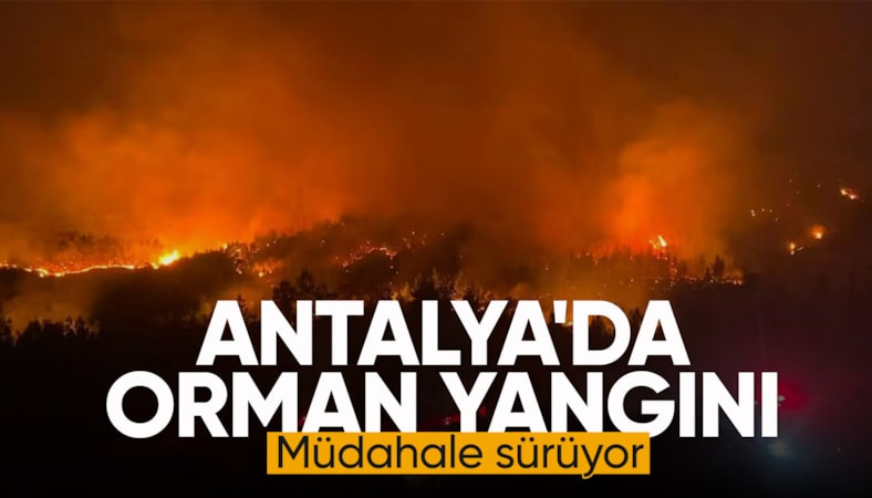 Antalya'daki yangını söndürme çalışmaları sürüyor