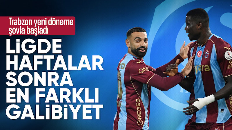Trabzonspor, ligde 55 hafta sonra en farklı galibiyetini aldı
