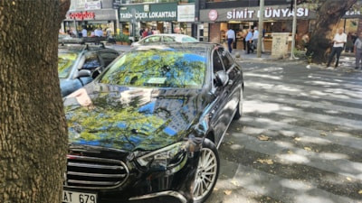 Yeni Parti Ankara İl Başkanlığı aracı hem kaldırıma hem yaya geçidine park edildi