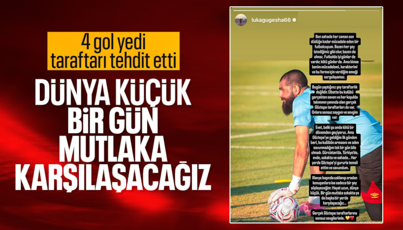 Göztepe kalecisi Gugeshashvili kendisini ıslıklayan taraftarlara gözdağı verdi